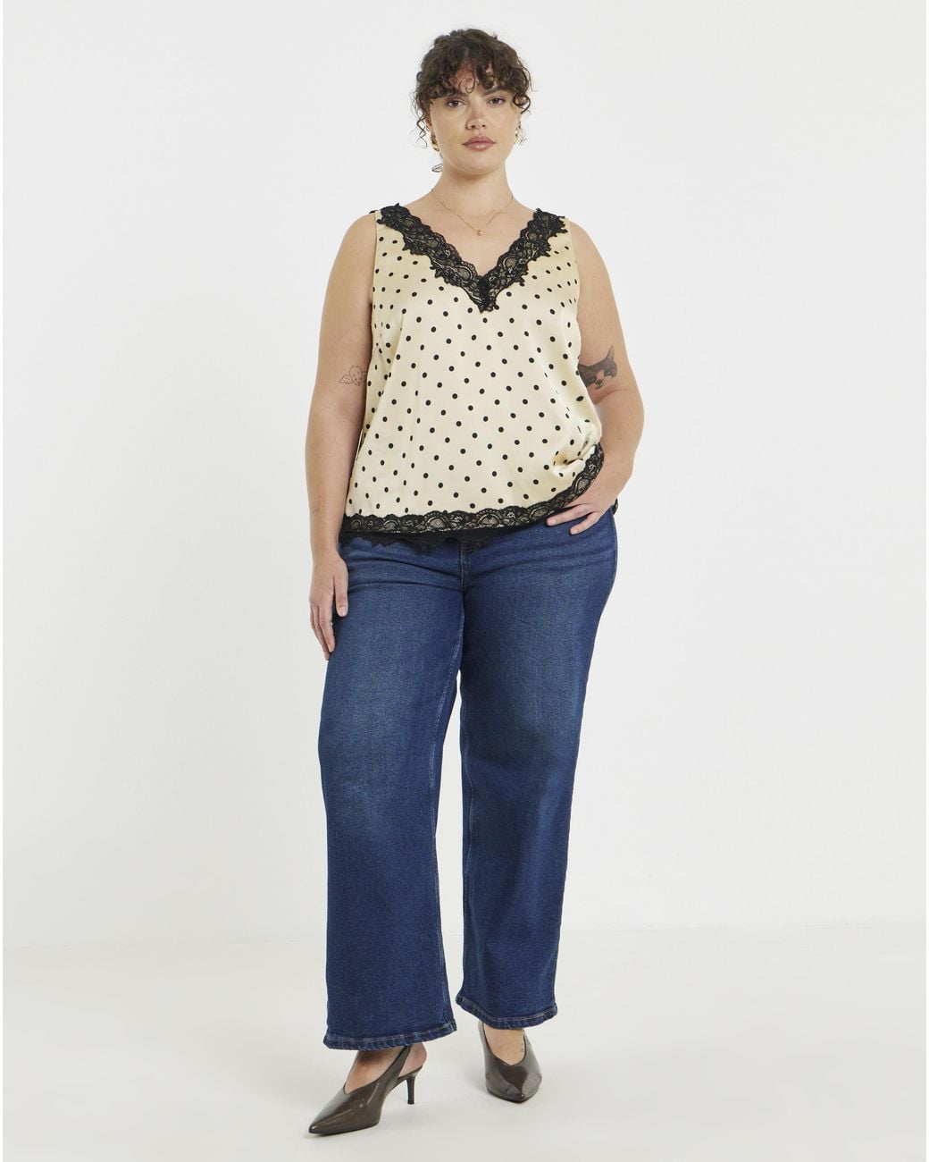 Simply Be Natural Lace Trim Cami