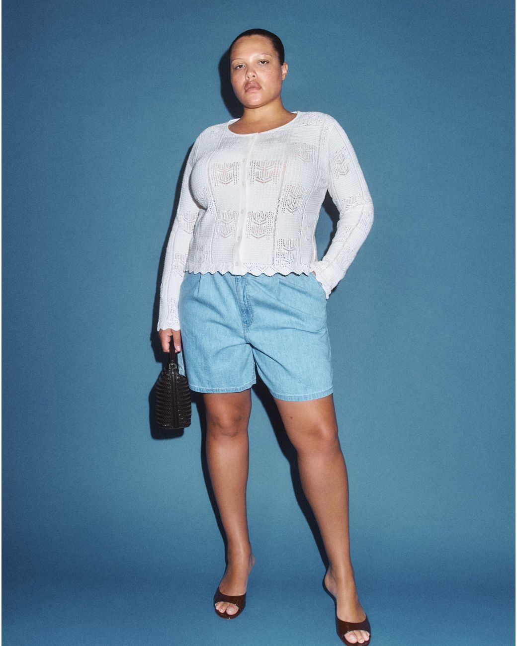 Mango Blue Bermudas Amelie