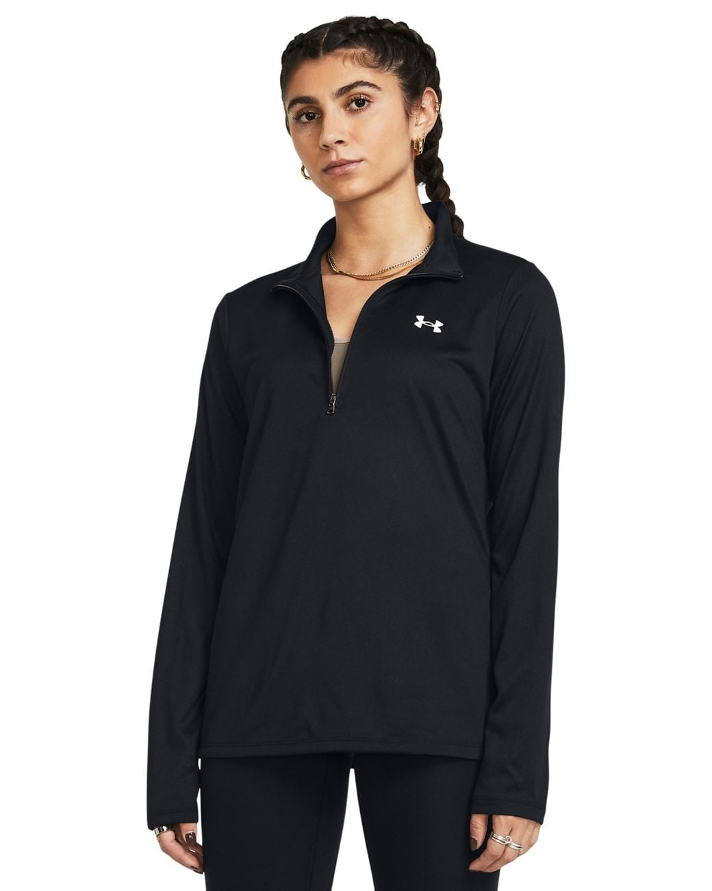 Under Armour Black Tech 1/2 Zip- Solid