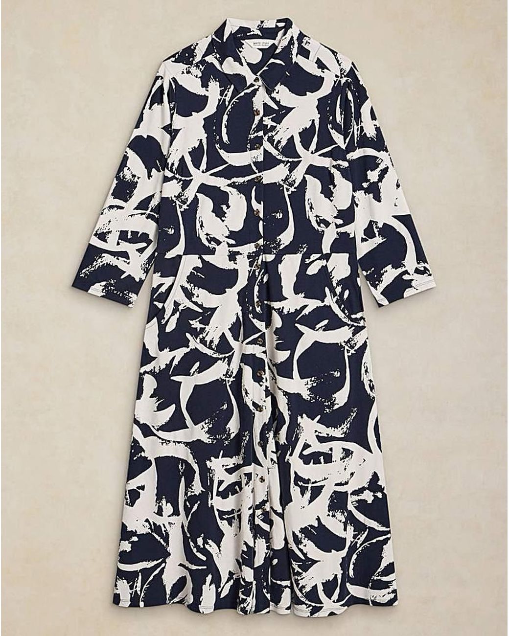 White Stuff Blue Rua Jersey Dress
