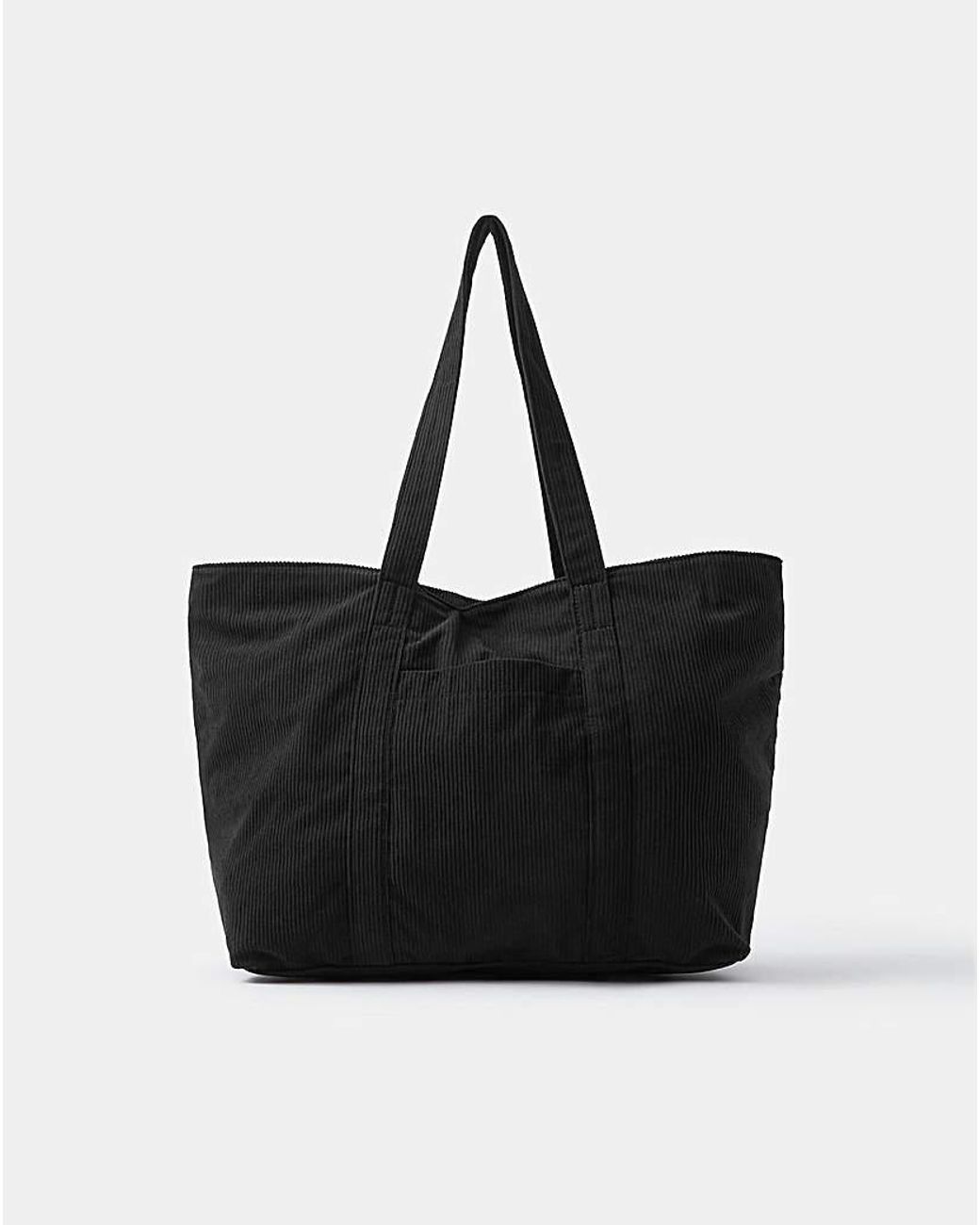 Accessorize Black Corduroy Shopper Bag