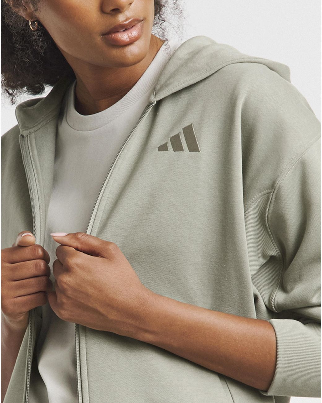 Adidas Gray All Szn Full Zip Hoodie
