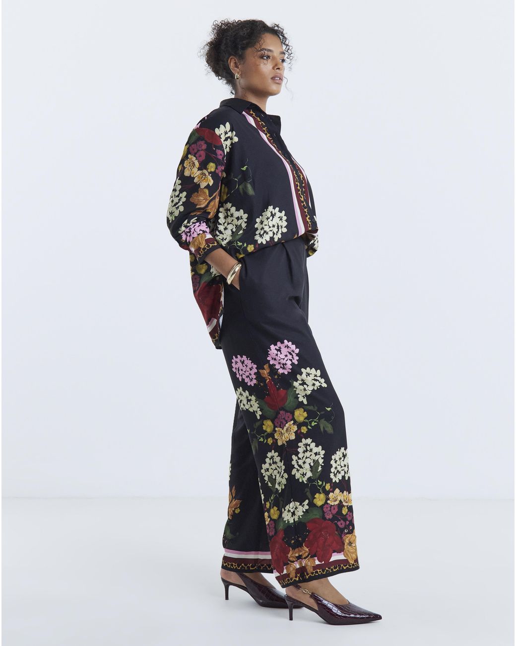 Simply Be Blue Wide Leg Trouser