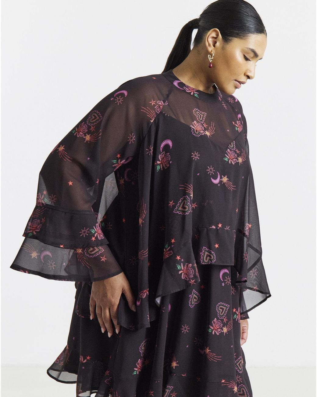 Simply Be Black Sweetheart Neckline Dress
