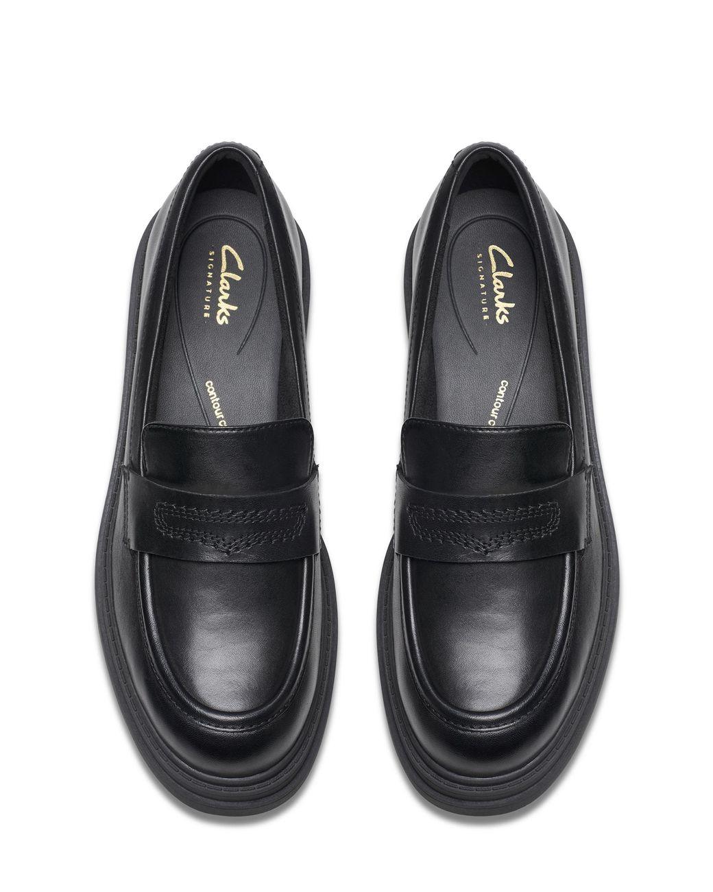 Clarks Black Orinoco Leather Loafer D Fit