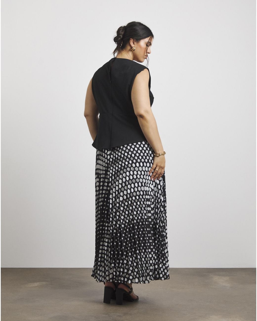 Joanna Hope Multicolor Chiffon Skirt Jersey Dress