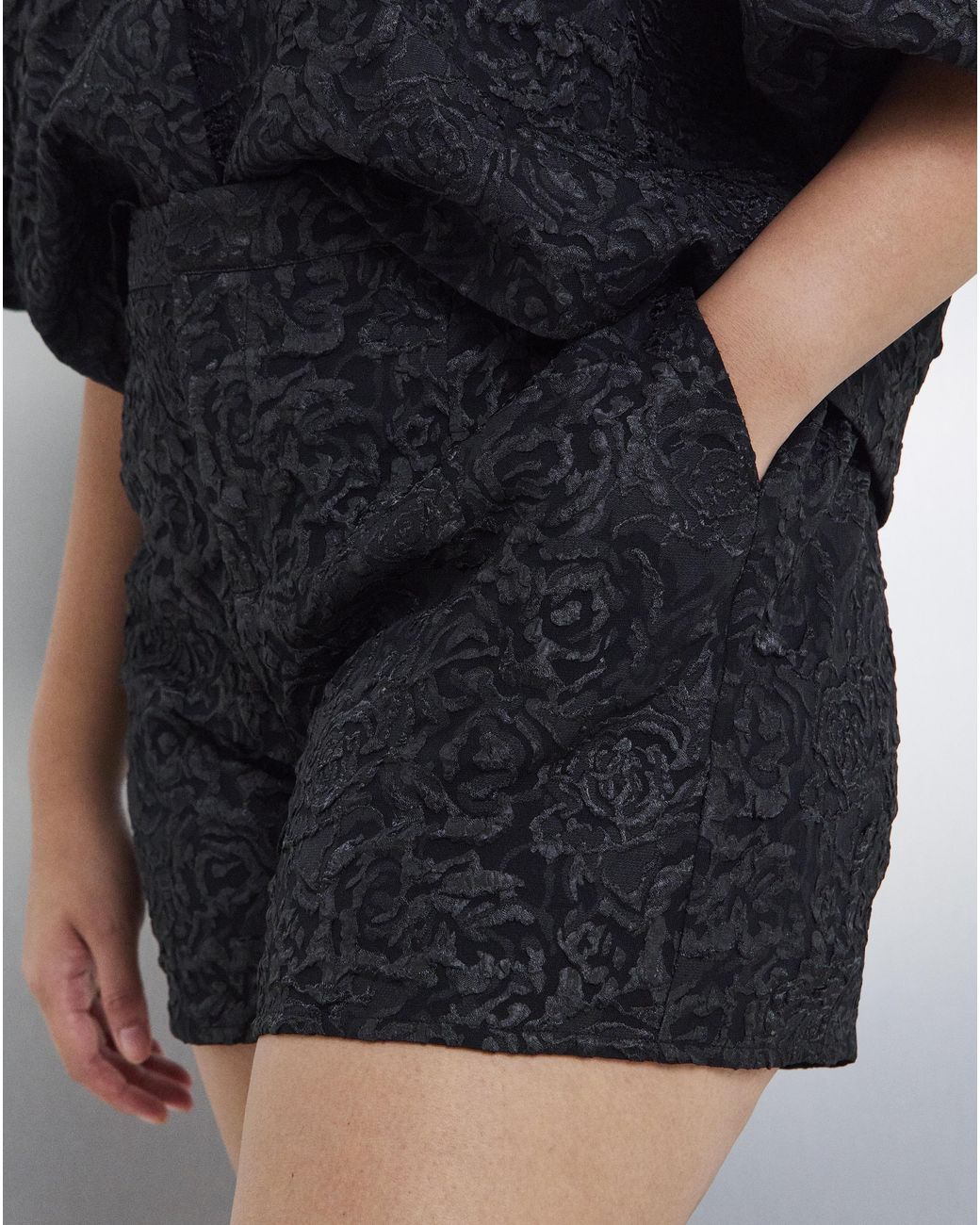 Simply Be Gray Textured Short