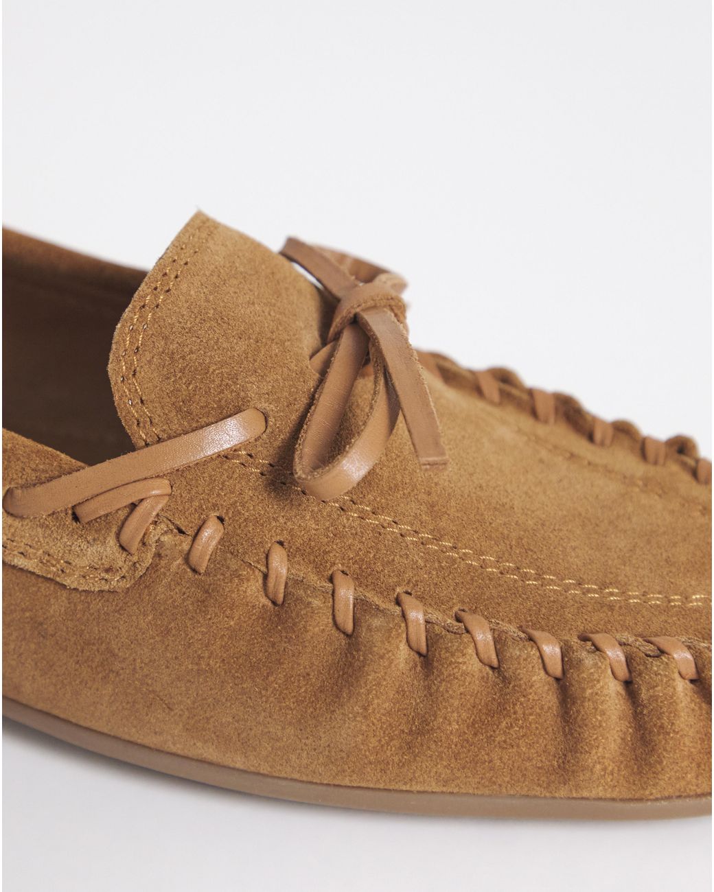 Heavenly Soles White Puckered Whipstitch Detail Loafers Wide