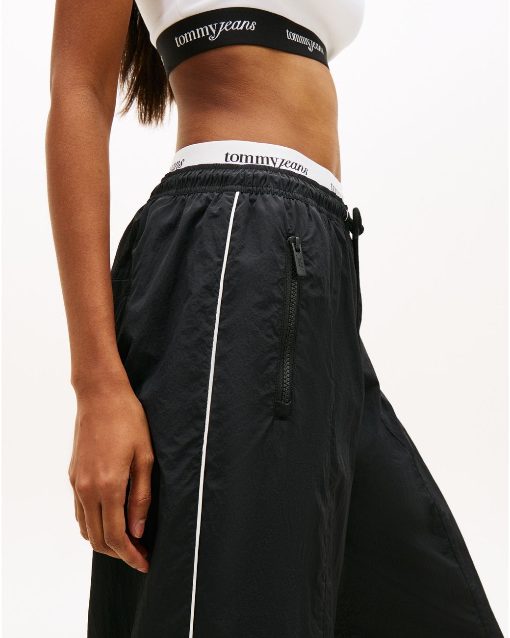 Tommy Hilfiger White Tj Waistband Track Pants