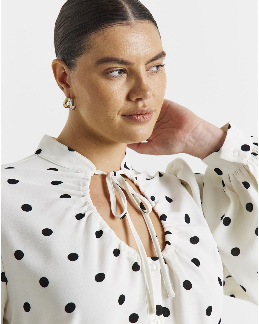 Simply Be White Puff Sleeve Shirt