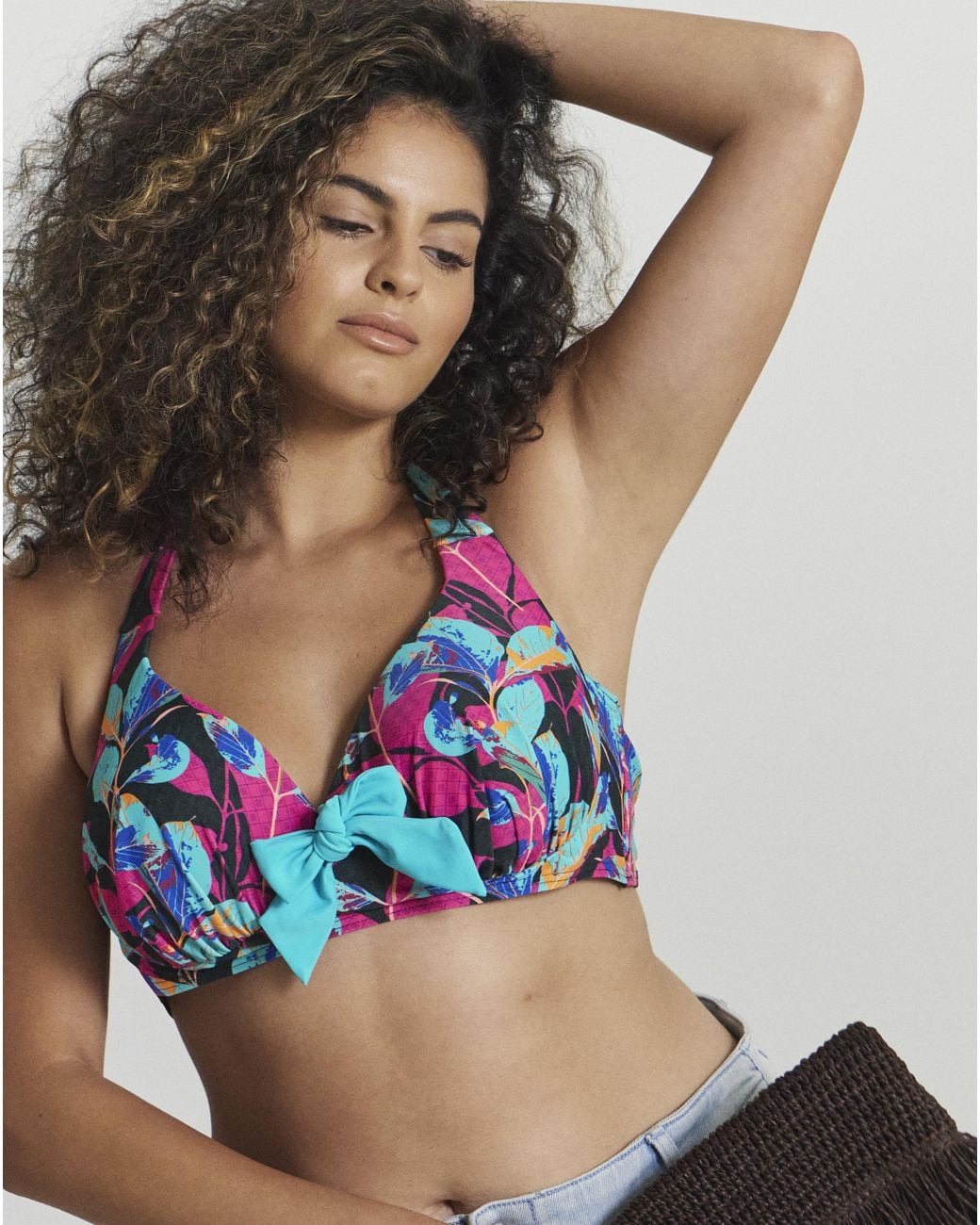 Joe Browns Blue Floral Bikini Top
