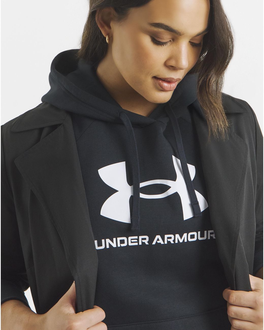 Under Armour Blue Rival Fleece Logo Hoodie