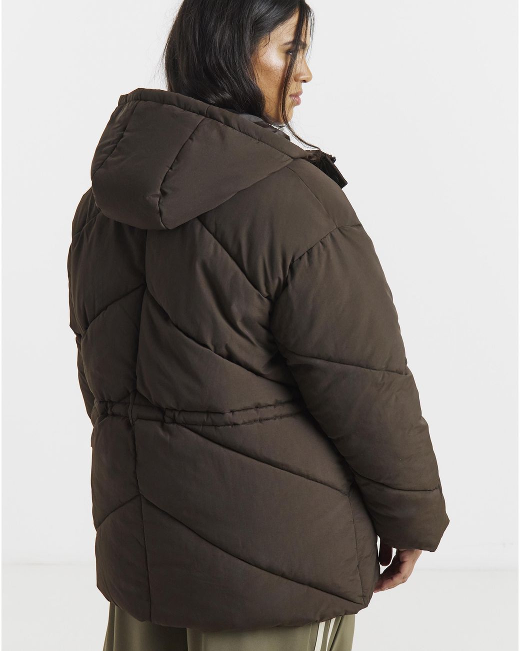 Simply Be Brown Adjustable Waist Detail Padded