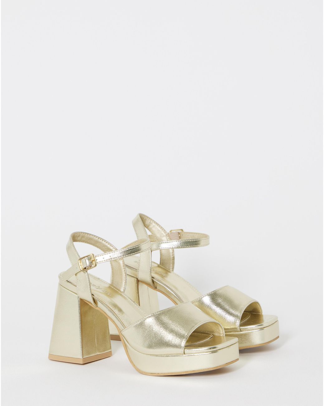 Simply Be Natural Platform Heels Extra Wide