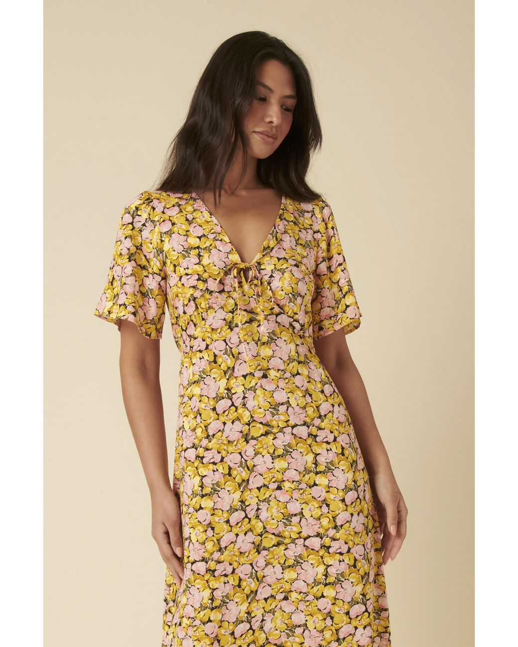Nobody's Child Natural Dalia Midi Dress