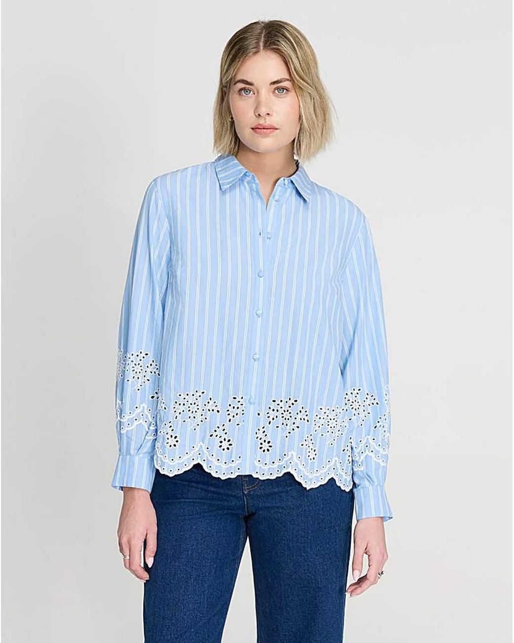 Finery London Blue Sydnee Blouse
