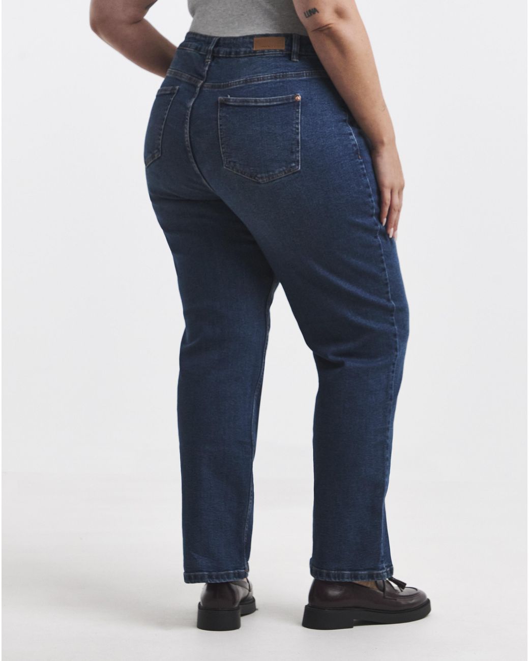 Simply Be Blue Sbe 99 1 Relaxed Straight Jeans