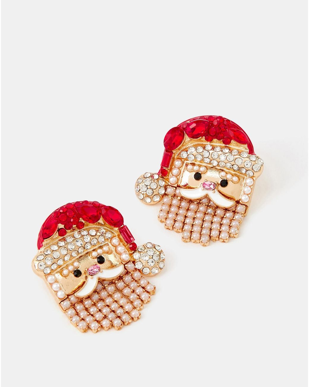 Accessorize Red Santa Claus Earrings
