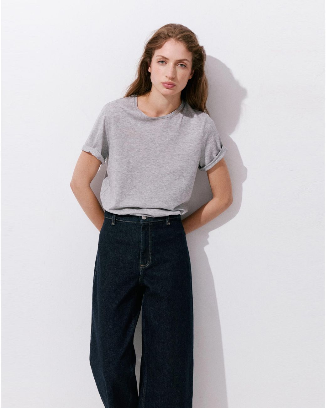 Mango Black Catherin Culotte High-Rise Jeans