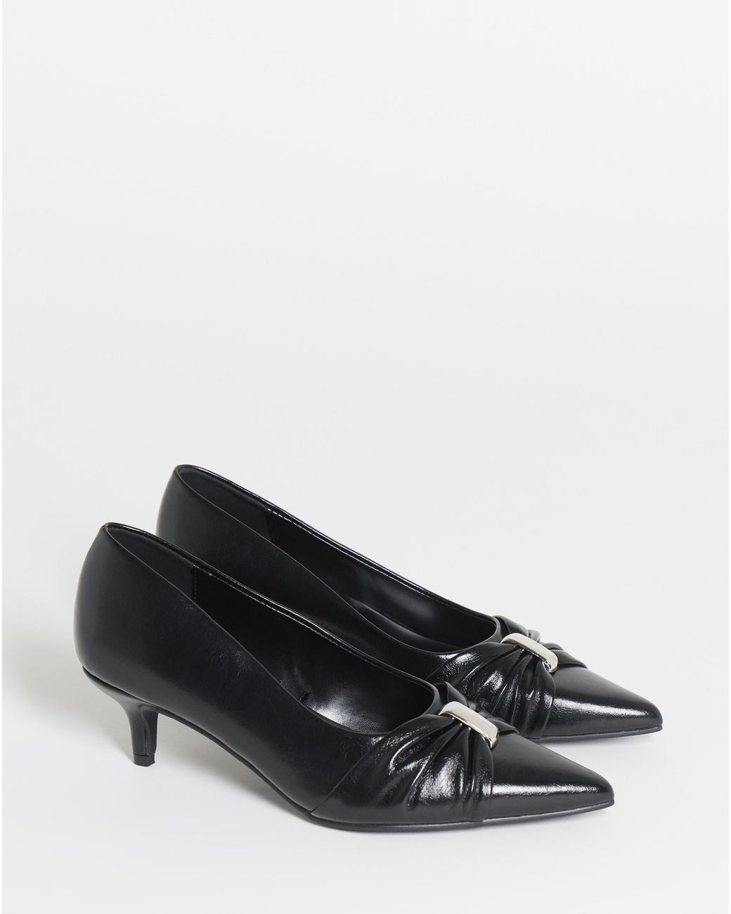 JD Williams Blue Hardware Detail Court Shoe Ex Wide