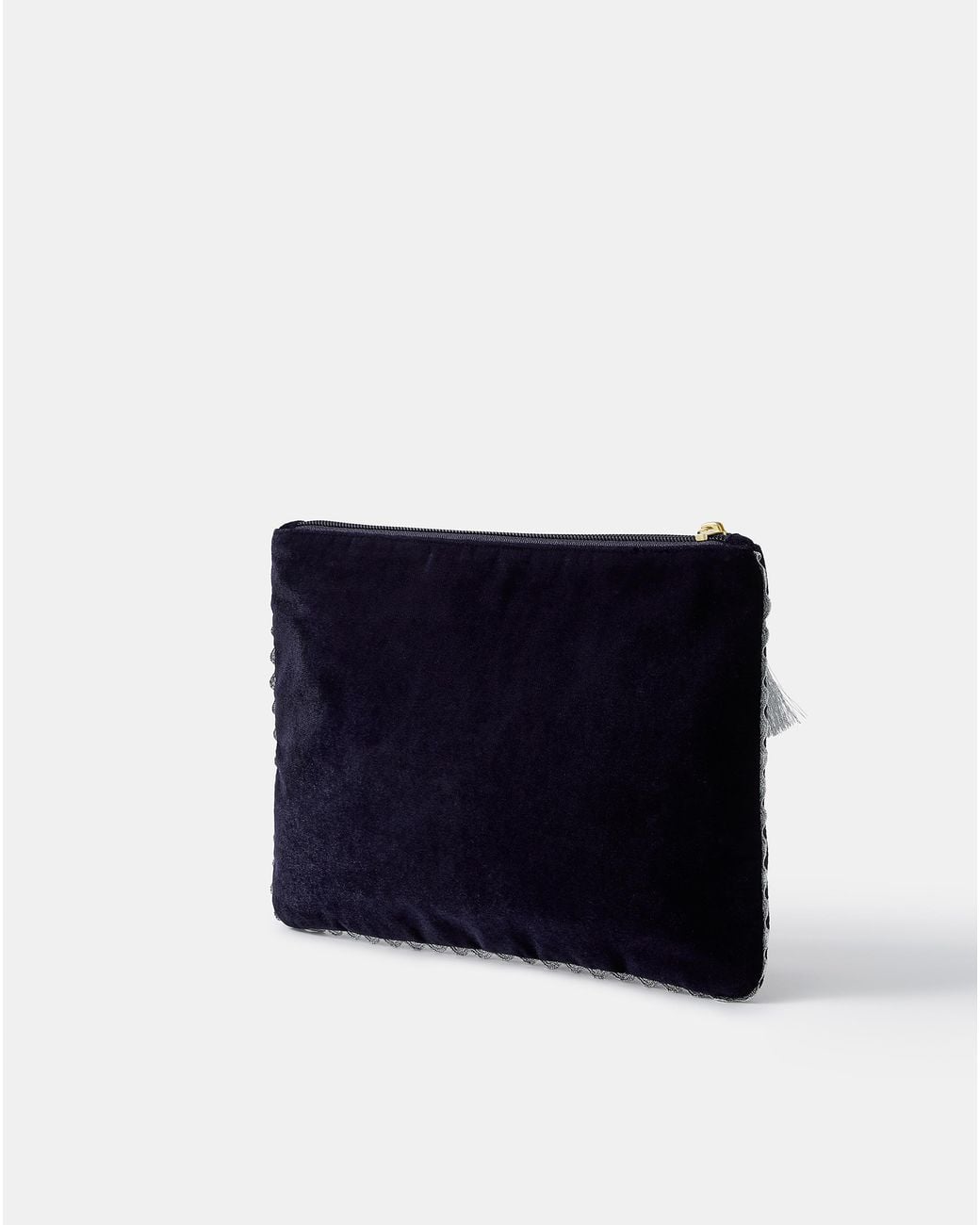 Accessorize Black Embellished Velvet Pouch