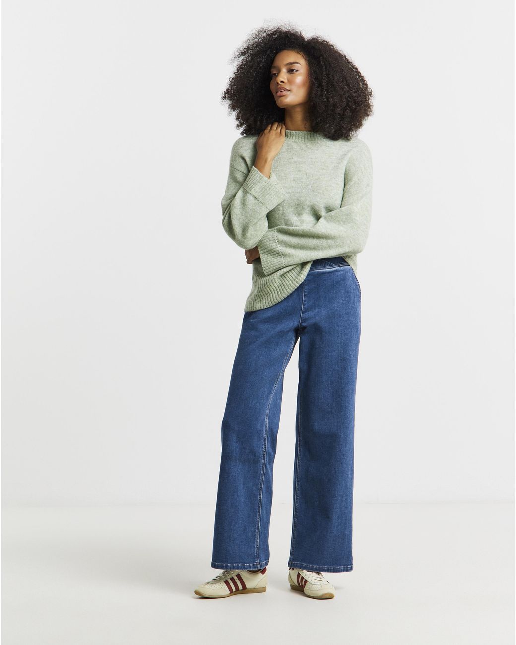 Simply Be Blue Cosy Weekender Wide Leg Jegging