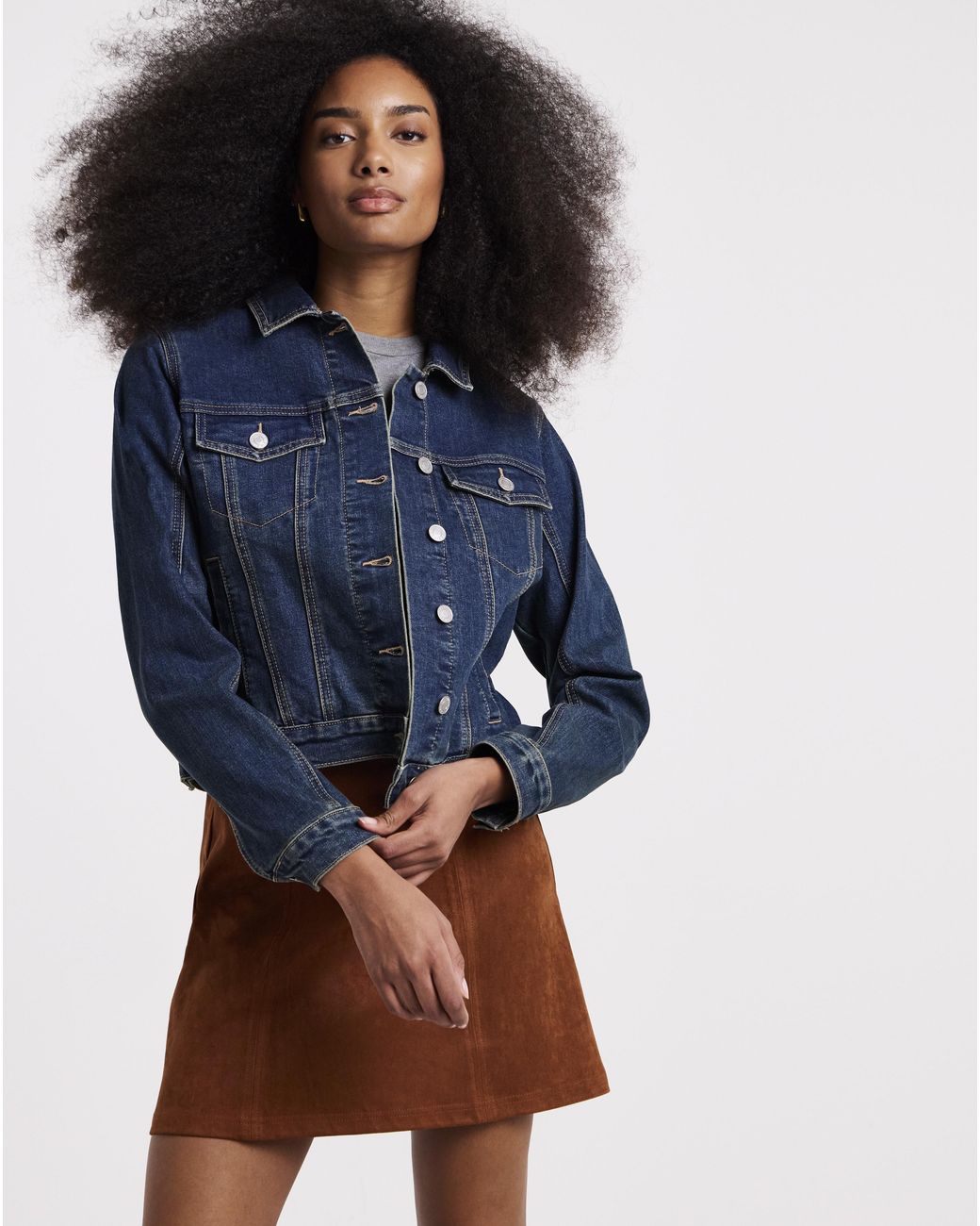 Simply Be Blue Vintage Wash Denim Jacket