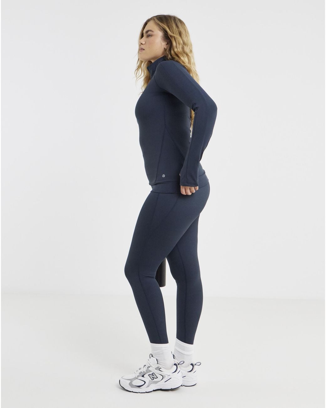 Sculpt Activewear Blue Quarter Neck Top