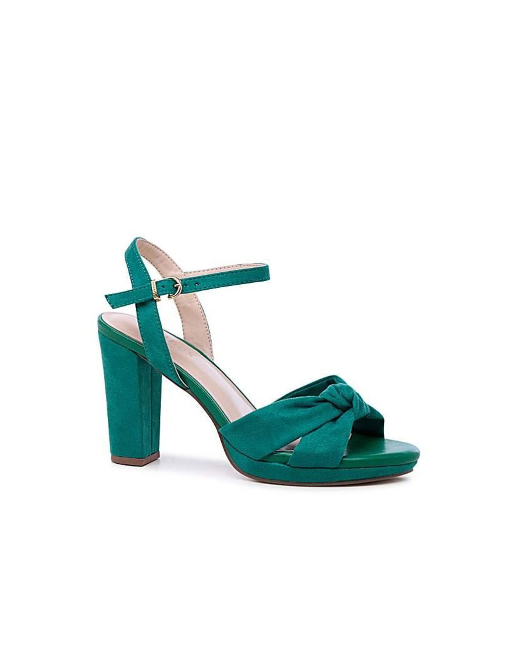Paradox London Green Lani Platform Sandals