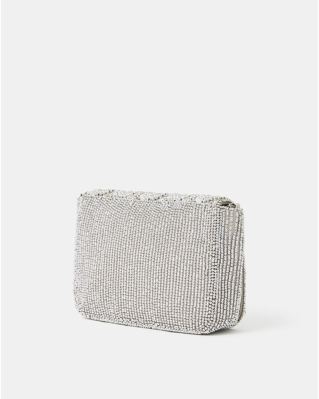 Accessorize Gray Fold Over Clutch Bag