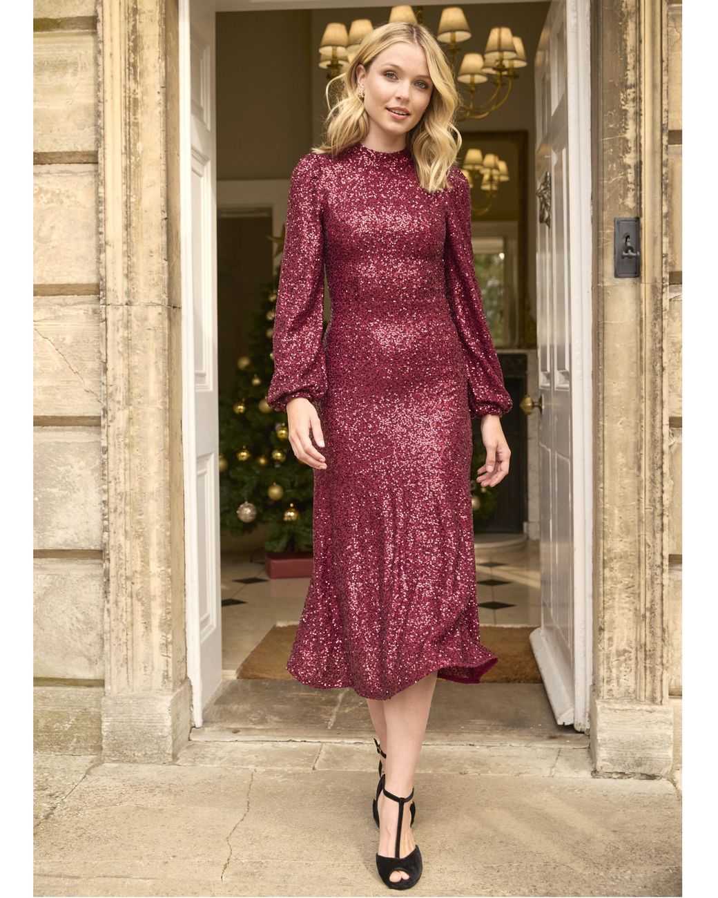Joe Browns Red Lucille Sequin Dress