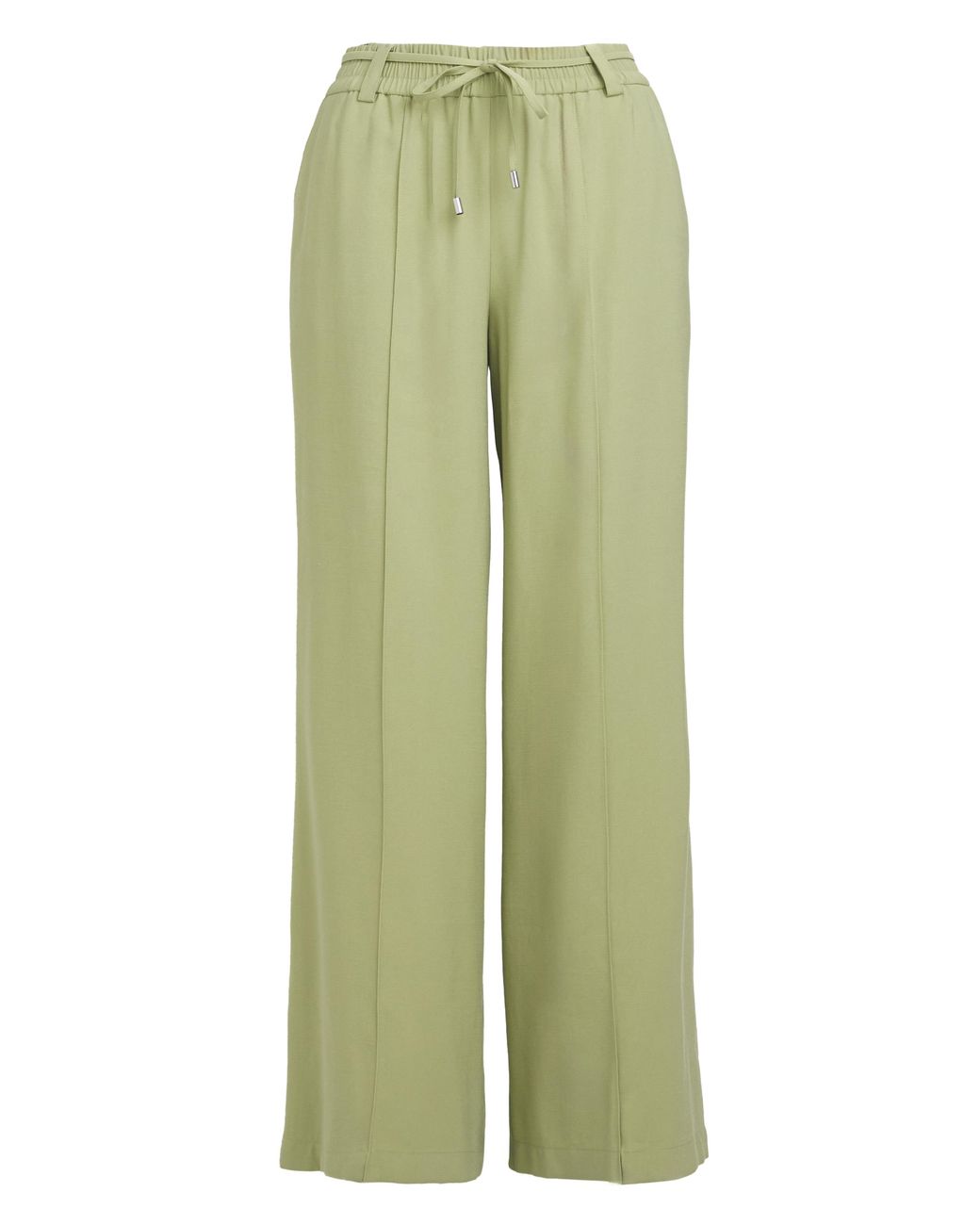 Simply Be Green Twill Wide Leg Trousers