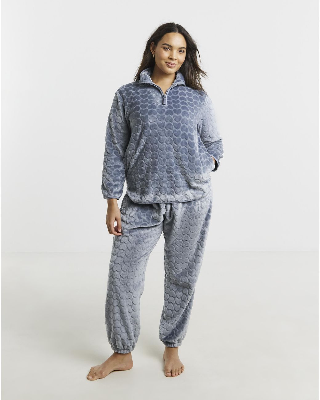 Pretty Secrets Blue 1/4 Zip Fleece Twosie