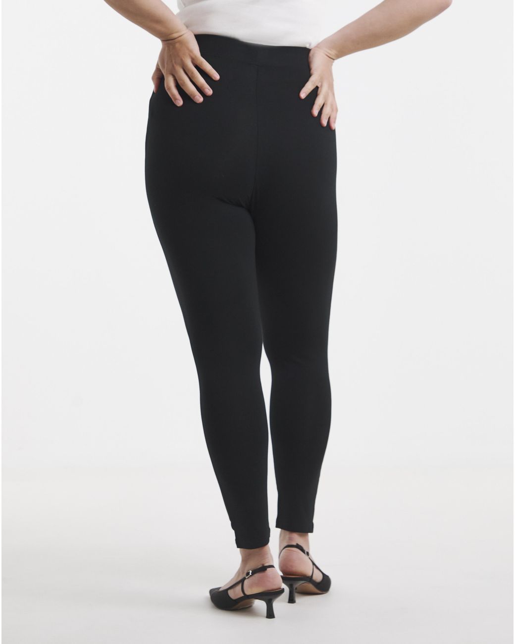 Simply Be White 2 Pack Jersey Full Length Legging