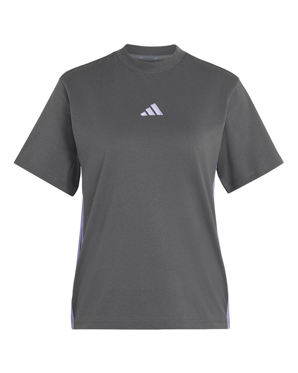 Adidas Gray Essentials 3-Stripes T-Shirt