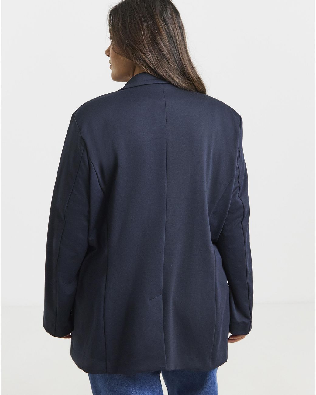 Simply Be Blue Ponte Blazer