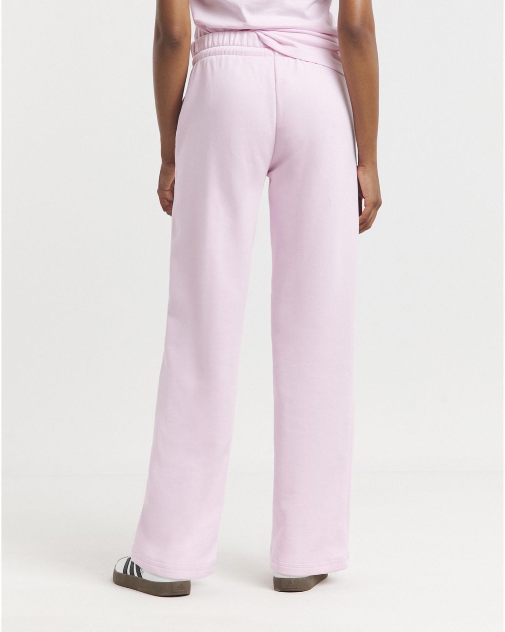 Adidas Pink Small Logo Fleece Joggers