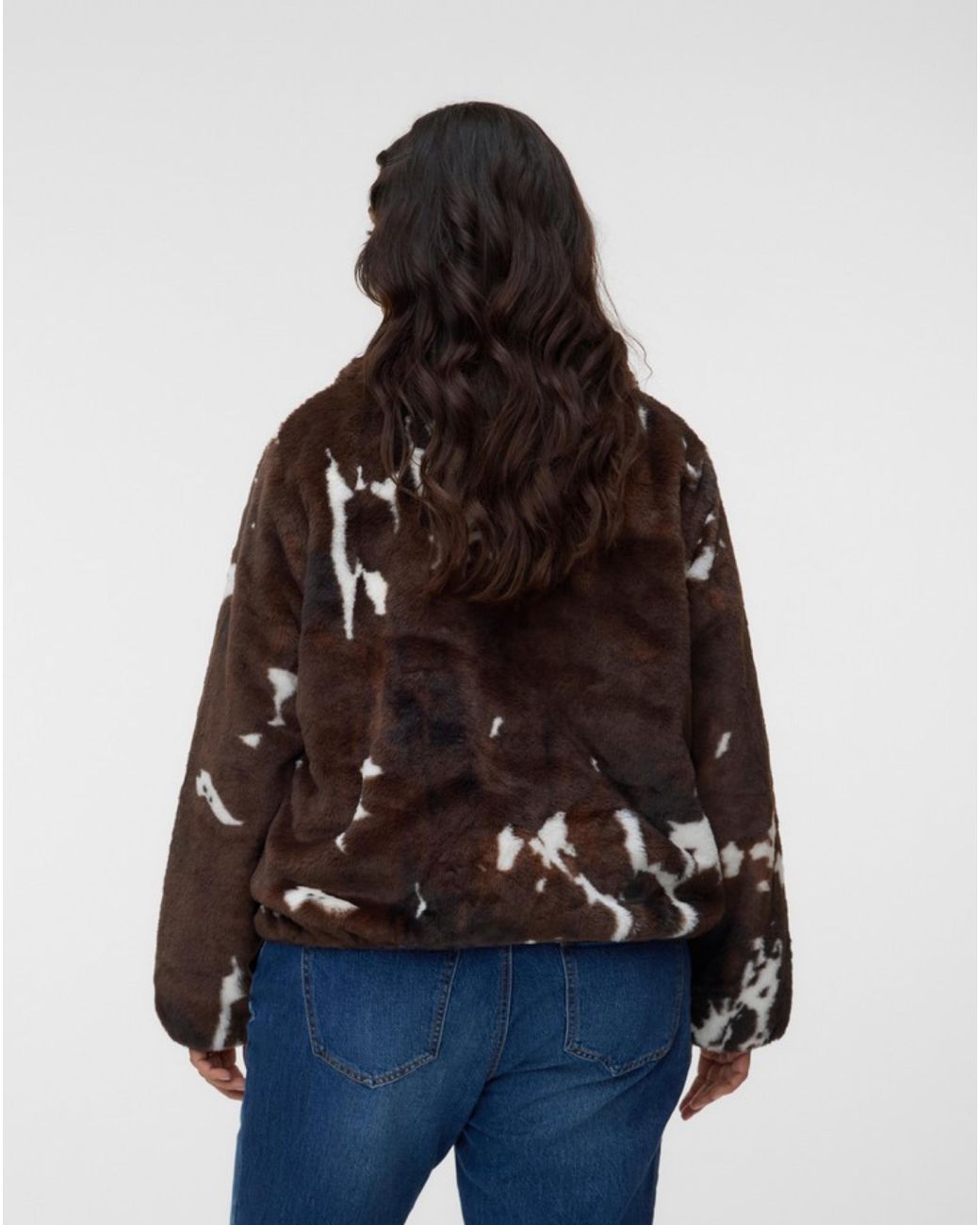 Vero Moda Brown Cow Print Short Jacket