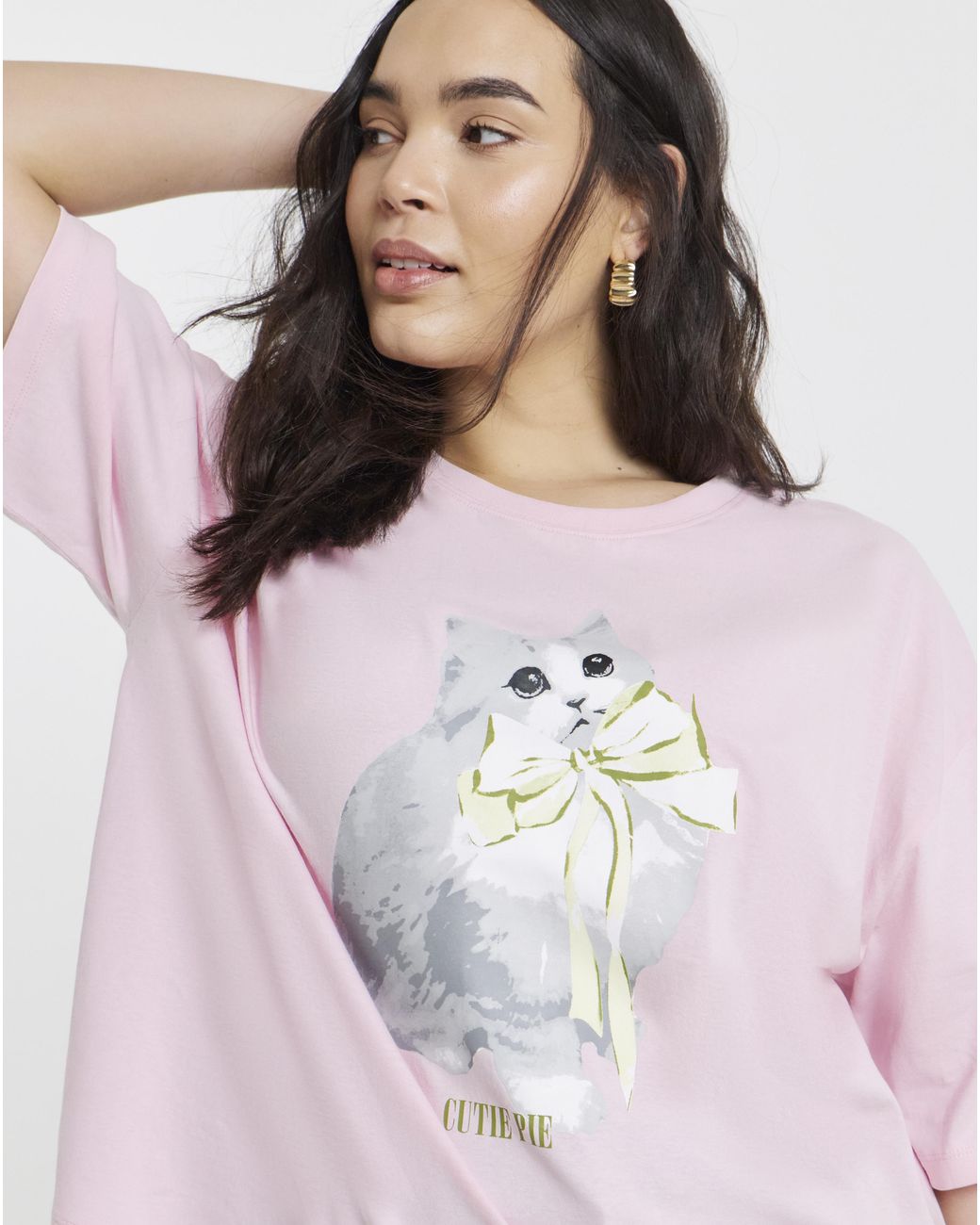 Simply Be Pink Cutie Pie Graphic Tee