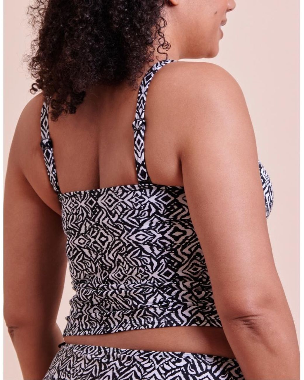 Curvy Kate Gray Swim Wild Horizon Tankini Top