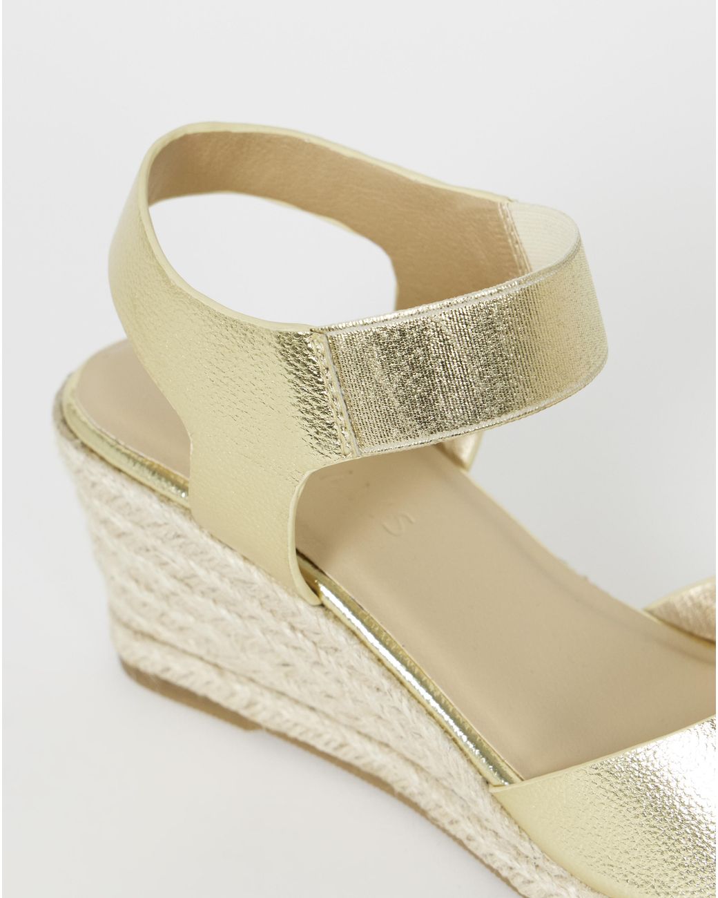 JD Williams White Two Part Espadrille Wedge Wide