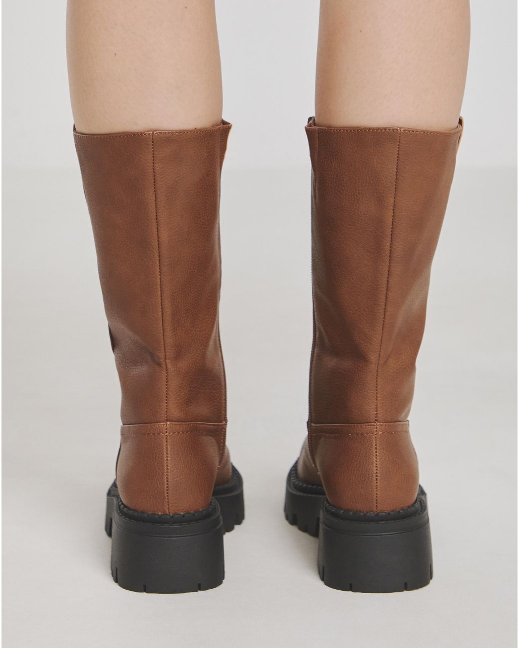 Simply Be Natural Chunky Plain Biker Boot Ex Wide C