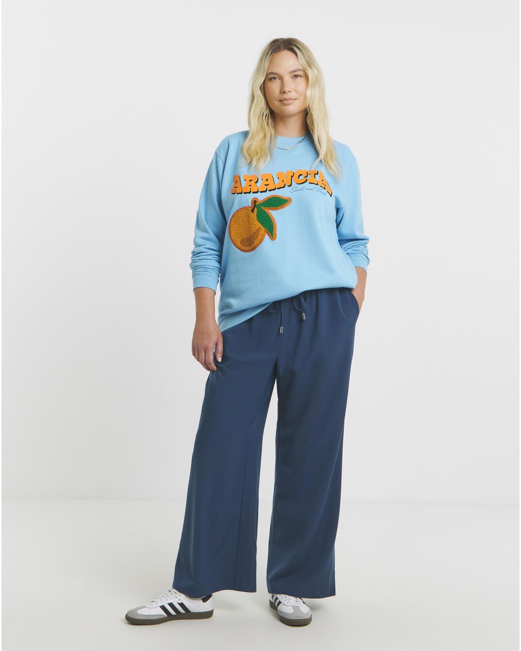 Simply Be Blue Arancia Boucle Sweatshirt