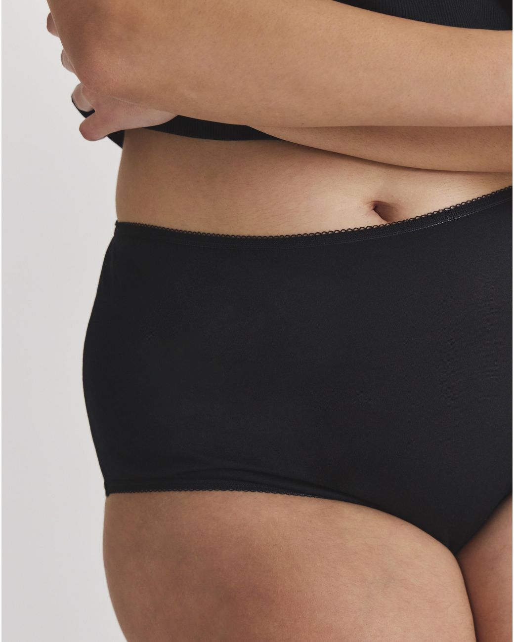 Pretty Secrets Black 7 Pack Full Fit Knickers