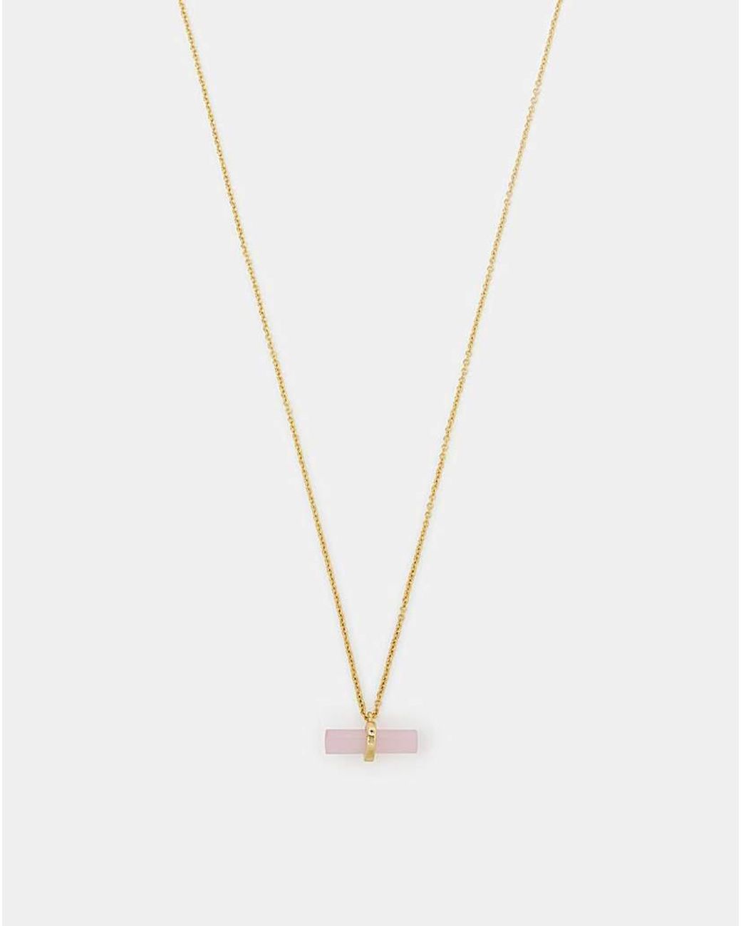 Accessorize White Stone T-Bar Necklace