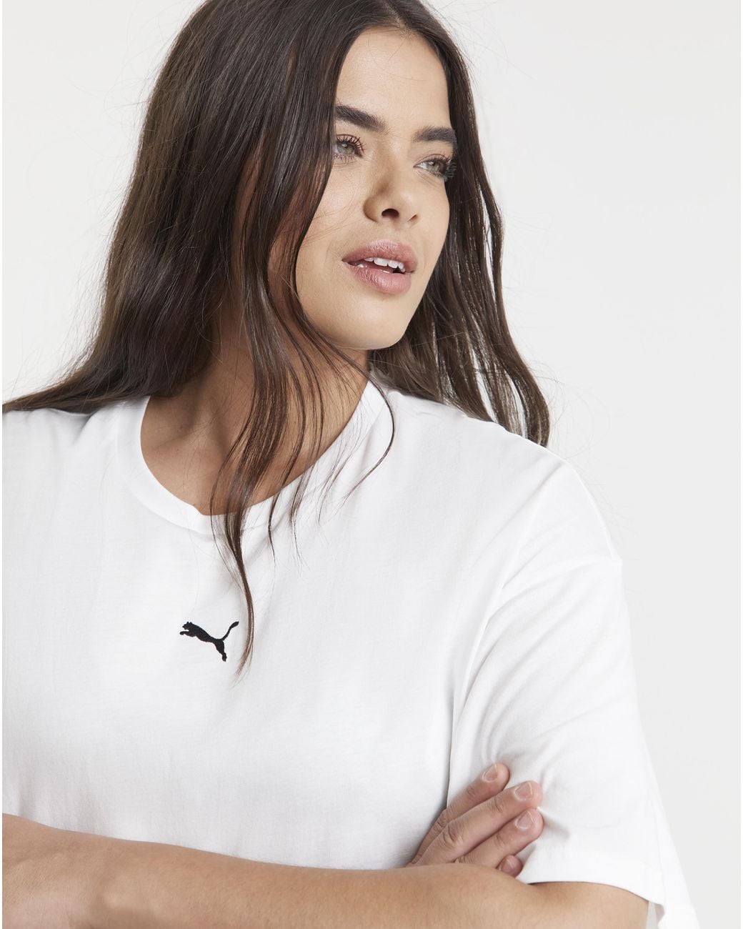 PUMA White Essential Relaxed T-Shirt