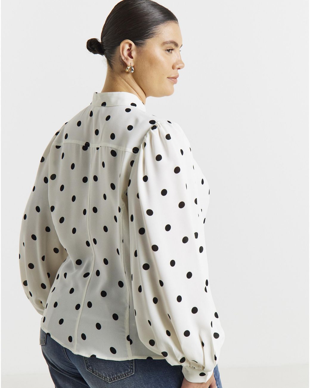 Simply Be White Puff Sleeve Shirt