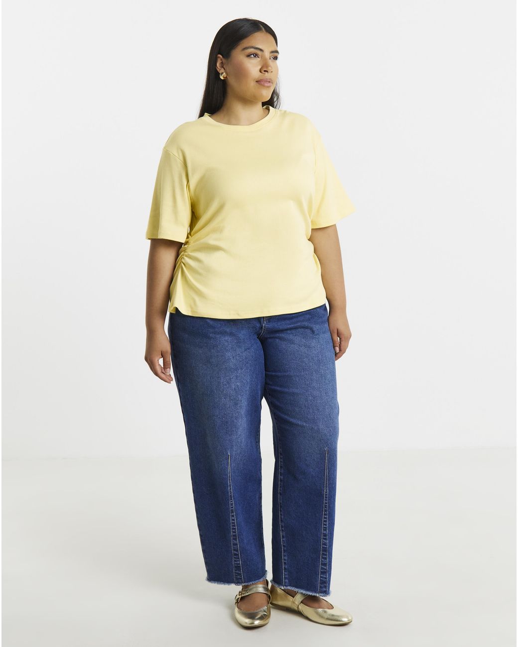 Simply Be Natural Cinched Waist T-Shirt