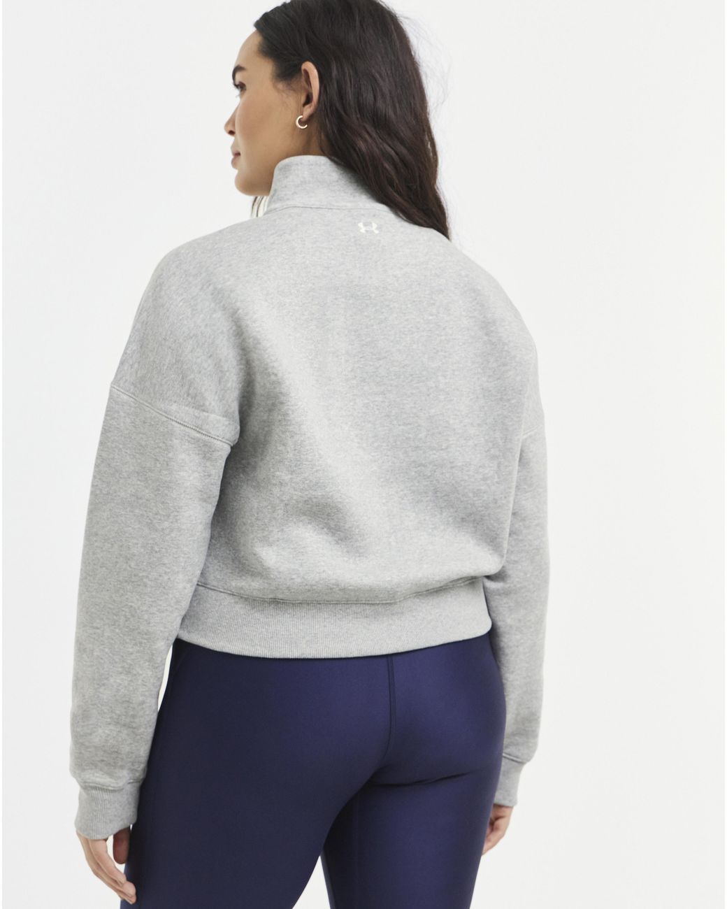 Under Armour Blue Rival Script Half Zip Sweat