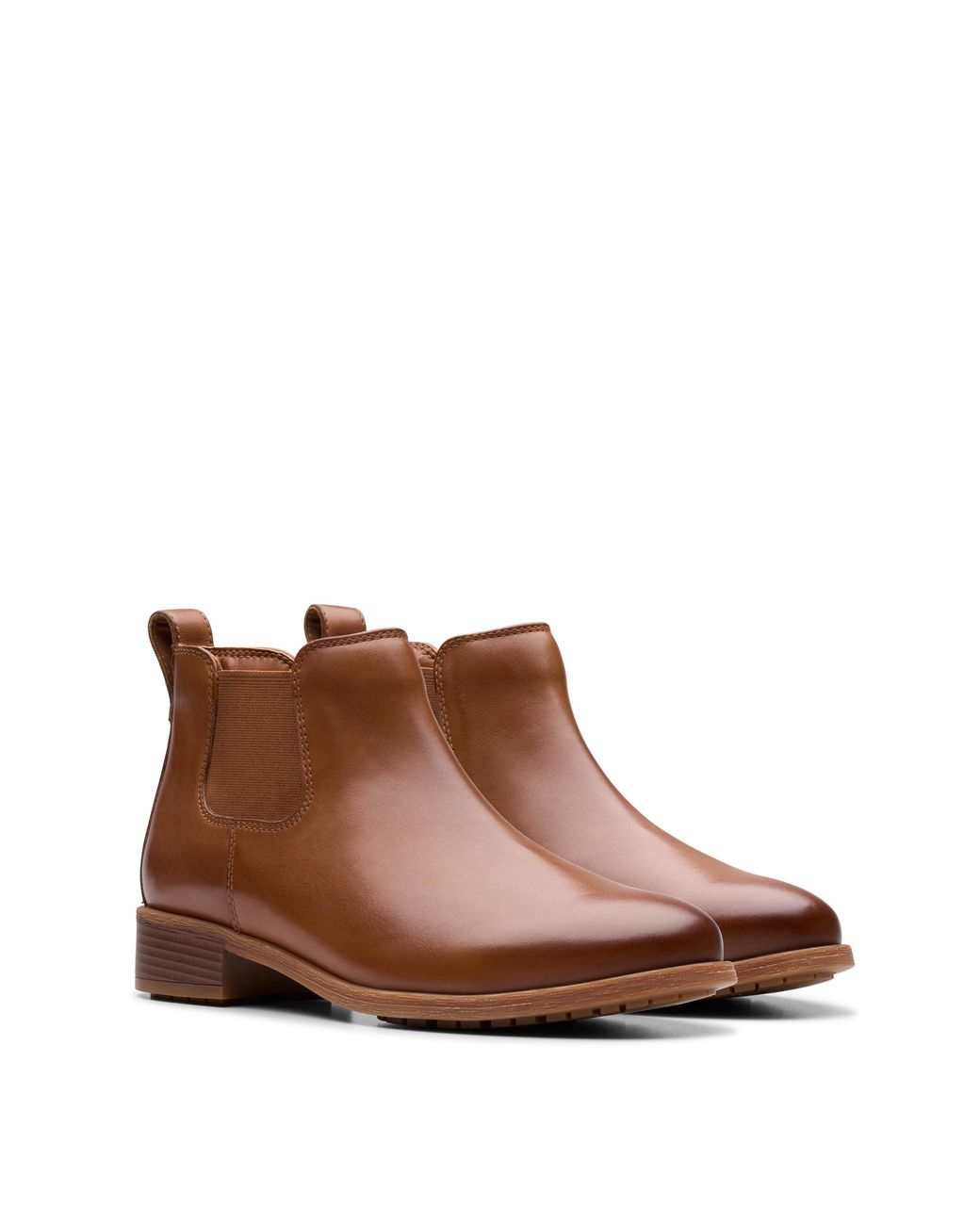 Clarks Brown Chelsea Ankle Boot Wide